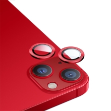 Tvrzené sklo (Temperd Glass) BENKS pro Apple iPhone 14  / 14 Plus - na čočky kamery - červené