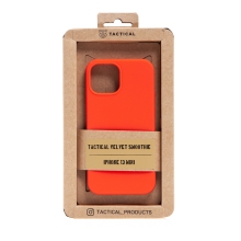 Kryt TACTICAL Velvet Smoothie pre Apple iPhone 13 mini - príjemný na dotyk - silikónový - chilli červená