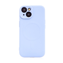 Kryt pro Apple iPhone 15 Plus - podpora MagSafe - silikonový - levandulově  modrý