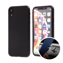 Kryt SULADA pro Apple iPhone Xr - gumový s magnetickým držákem - černý