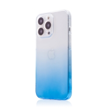 Kryt pre Apple iPhone 13 Pro - farebný prechod - gumový - transparentný / modrý