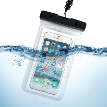 Pouzdro WOZINSKY pro Apple iPhone - voděodolné - plast / guma - černé / průhledné