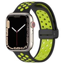 Řemínek pro Apple Watch Ultra 49mm / 45mm / 44mm / 42mm - sportovní - silikonový - černý / zelený