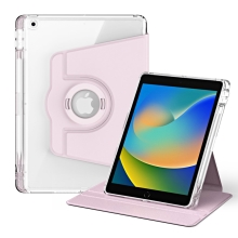 Puzdro pre Apple iPad 10,2" (2019 - 2021) - otočné - slot na ceruzku - umelá koža/guma - ružové