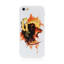 Kryt Harry Potter pro Apple iPhone 5 / 5S / SE - gumový - lev Nebelvíru - bílý