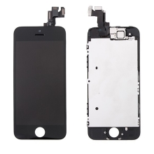 LCD panel + dotykové sklo (touch screen digitizér) pro Apple iPhone 5S / SE - osazený černý - kvalita A+