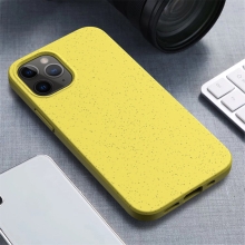 Kryt pro Apple iPhone 12 / 12 Pro - slaměné kousky - gumový - žlutý