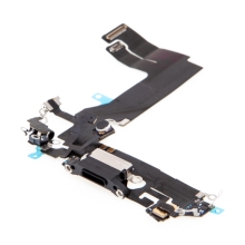 Napájecí a datový konektor s flex kabelem + mikrofony pro Apple iPhone 13 mini - černý - kvalita A+