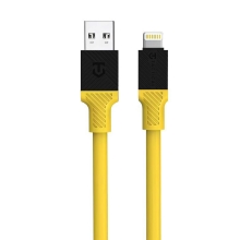 Synchronizační a nabíjecí kabel TACTICAL Fat Man - USB-A / Lightning - silný - silikonový - 1m - žlutý