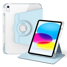 Pouzdro pro Apple iPad 10 (10,9") 2022 - otočné - slot pro Pencil - umělá kůže / gumové - světle modré