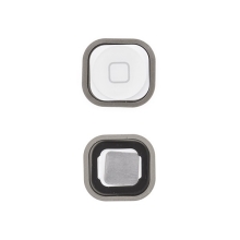 Tlačidlo Domov so silikónovou podložkou pre Apple iPod touch 5.gen. / 6. gen. - biely - kvalita A+