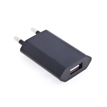 Mini USB nabíjačka / adaptér pre Apple iPhone / iPod (1A) - čierna
