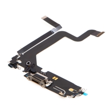 Napájecí a datový konektor s flex kabelem + mikrofony pro Apple iPhone 14 Pro Max - zlatý - kvalita A+
