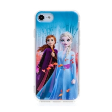 DISNEY kryt pre Apple iPhone 7 / 8 / SE (2020) / SE (2022) - Ľadové kráľovstvo - Anna a Elsa - gumový