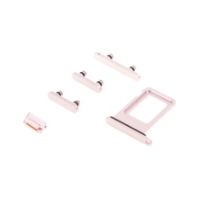 Rámček / zásuvka na kartu Nano SIM + bočné tlačidlá pre Apple iPhone 13 - ružový - Kvalita A+
