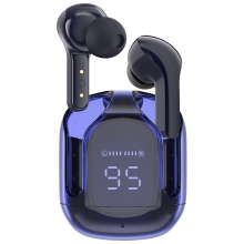 Sluchátka ACEFAST T6 - TWS - Bluetooth bezdrátová - USB-C - špunty - safírově modré