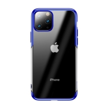 Kryt BASEUS Shining pro Apple iPhone 11 Pro - gumový - pokovený - průhledný / modrý