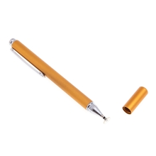 Dotykové pero / stylus - s presným kotúčom / presnosť - kov - zlatý