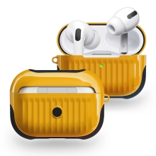 Pouzdro / obal pro Apple AirPods Pro - plastové / gumové - žluté / černé