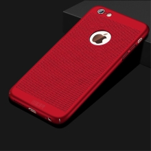Kryt MOFi pro Apple iPhone 6 / 6S - perforovaný / s otvory - plastový - červený