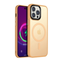 Kryt pro Apple iPhone 14 Pro - podpora MagSafe - plastový / gumový - oranžový