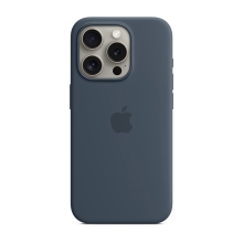 Originální kryt pro Apple iPhone 15 Pro - MagSafe - silikonový - bouřkové modrý