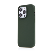 Kryt pro Apple iPhone 14 Pro - silikonový - podpora MagSafe - khaki zelený