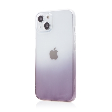 Kryt pro Apple iPhone 13 - barevný přechod - gumový - průhledný / šedý