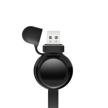 Bezdrátová nabíječka XO pro Apple Watch - mini provedení - plast / silikon - černá