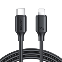Synchronizačný a nabíjací kábel JOYROOM USB-C / Lightning - 20 W - čierny - 2 m