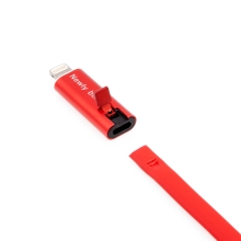 Nabíjecí kabel Lightning pro Apple zažízení - hliníkové koncovky - opravitelný - červený