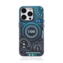 Kryt pro Apple iPhone 14 Pro - MagSafe kompatibilní - plastový / gumový - závodní motiv - modrý