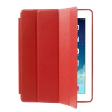 Pouzdro / kryt pro Apple iPad 2 / 3 / 4 - funkce chytrého uspání + stojánek - červené