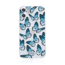 Kryt BABACO pro Apple iPhone 12 mini - gumový - modří motýli