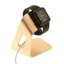 Hliníkový nabíjací stojan pre Apple Watch 38 mm / 42 mm Series 1 / 2 / 3 - Zlatý