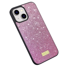 Kryt SULADA pre Apple iPhone 15 Plus - trblietavý povrch - plast/guma - ružový