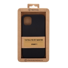 Kryt TACTICAL Velvet Smoothie pro Apple iPhone 11 - příjemný na dotek - silikonový - asfaltově černý