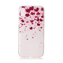 Kryt pro Apple iPhone X / Xs - gumový - srdce a květy