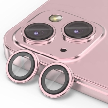 Tvrdené sklo pre Apple iPhone 15 / 15 Plus - na objektív fotoaparátu - ružové