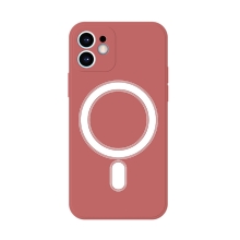 Kryt pro Apple iPhone 12 - Magsafe - silikonový - červený