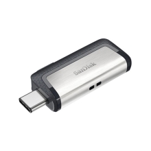 128 GB SANDISK Flash disk pre Apple iPhone / iPad / MacBook - USB-C / USB-A - Kov - Strieborný