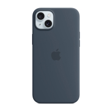 Originální kryt pro Apple iPhone 15 Plus - MagSafe - silikonový - bouřkové modrý