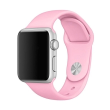 Řemínek pro Apple Watch 45mm / 44mm / 42mm - velikost S / M - silikonový - růžový