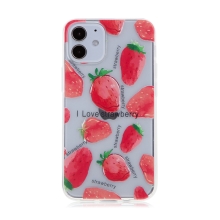 Kryt pro Apple iPhone 12 mini - gumový - jahody