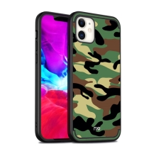 Kryt NXE Camouflage pro Apple iPhone 12 / 12 Pro - gumový / plastový - maskáčový vzor - zelený