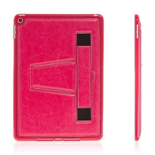 Gumový kryt + stojánek pro Apple iPad Air 2 - pásek na ruku - růžový