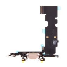 Napájecí a datový konektor s flex kabelem + GSM anténa + mikrofony pro Apple iPhone 8 Plus - zlatý - kvalita A+