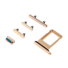 Rámeček / šuplík na Nano SIM + boční tlačítka pro Apple iPhone 13 Pro / 13 Pro Max - zlatý - kvalita A+