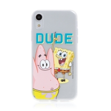Kryt Sponge Bob pro Apple iPhone Xr - gumový - Sponge Bob s Patrikem