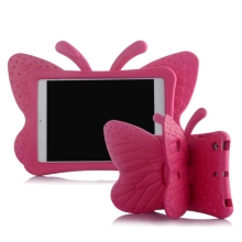 Pouzdro pro děti pro Apple iPad mini 1 / 2 / 3 / 4 / 5 - 3D motýl - stojánek - pěnové - růžové